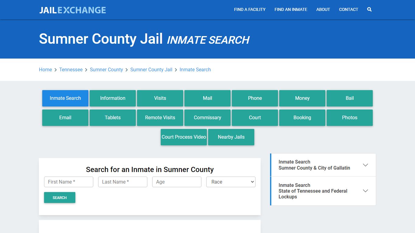 Sumner County Jail, TN Inmate Search: Roster & Mugshots